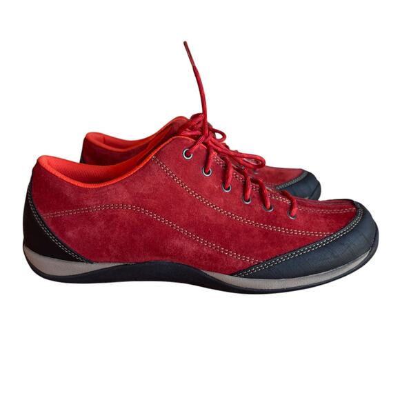 L.L. Bean Red Suede Lifestyle Sneakers for Walking, Light Hiking - size 10 - Picture 4 of 15